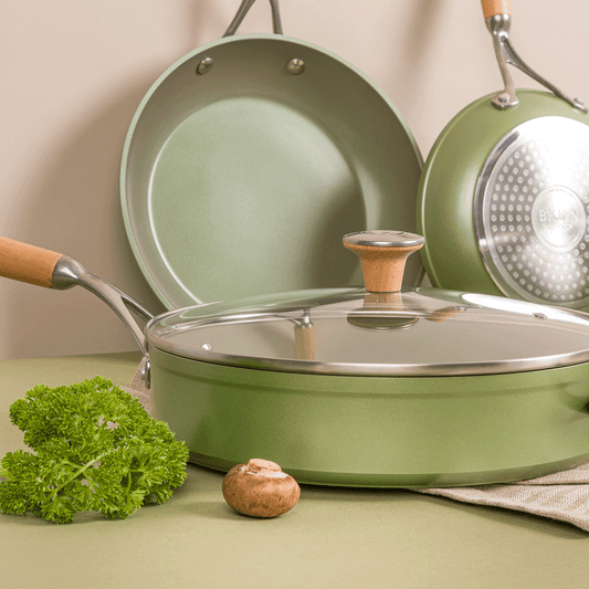 Brooklyn Steel Co. Nebula Collection Ceramic Nonstick Cookware Set - Green,  12 pc - Mariano's